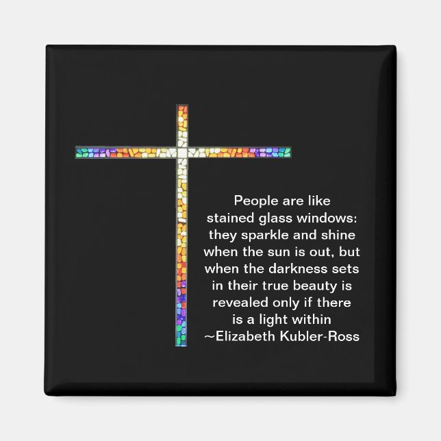 Stained Glass Cross - magnet (Front)