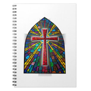 Stained Glass Cross Notebook