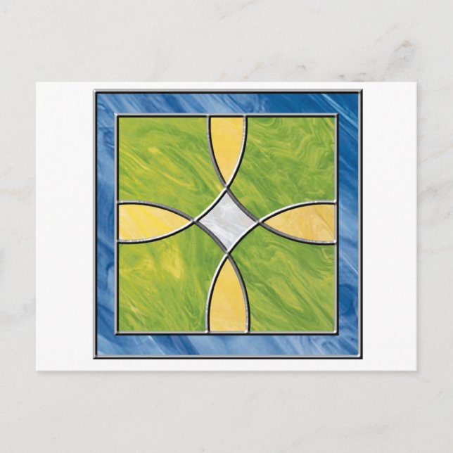 Stained Glass Cross Postcard (Front)