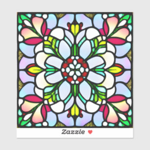 Stained Glass Custom-Cut Vinyl Sticker