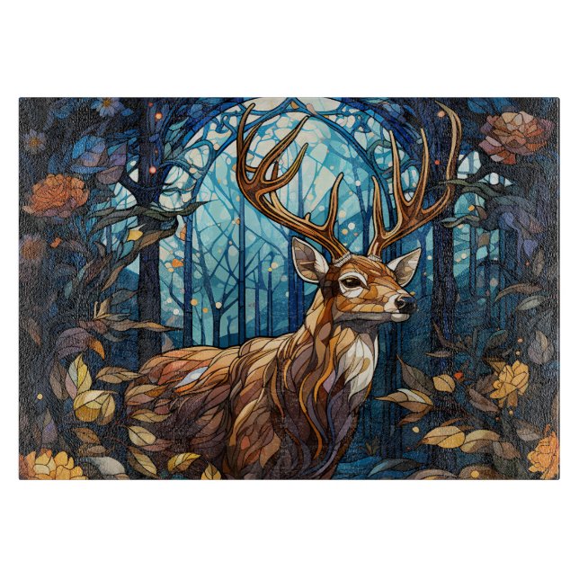 Stained Glass Deer Cutting Board (Front)
