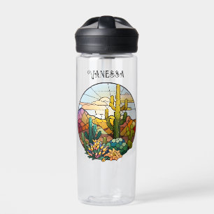Stained Glass Desert Personalized Water Bottle