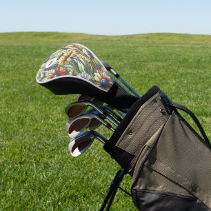 Stained Glass Design Wildflowers Field Monogram Golf Head Cover