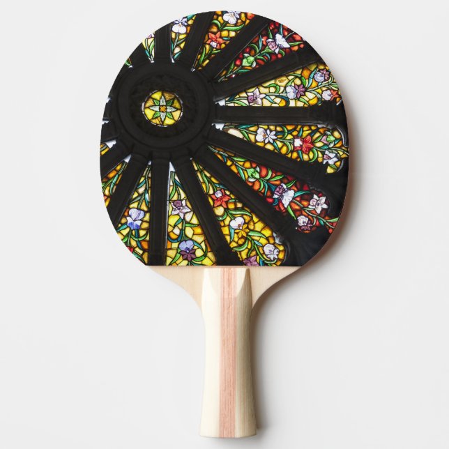 Stained Glass detail 2 Ping Pong Paddle (Front)