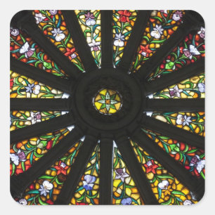 Stained Glass detail Square Sticker