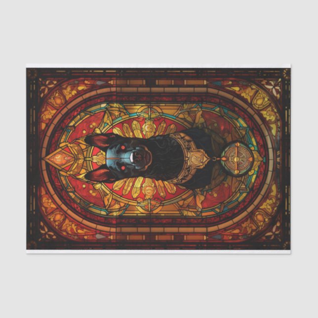 Stained Glass Dog Tissue Paper (Front)