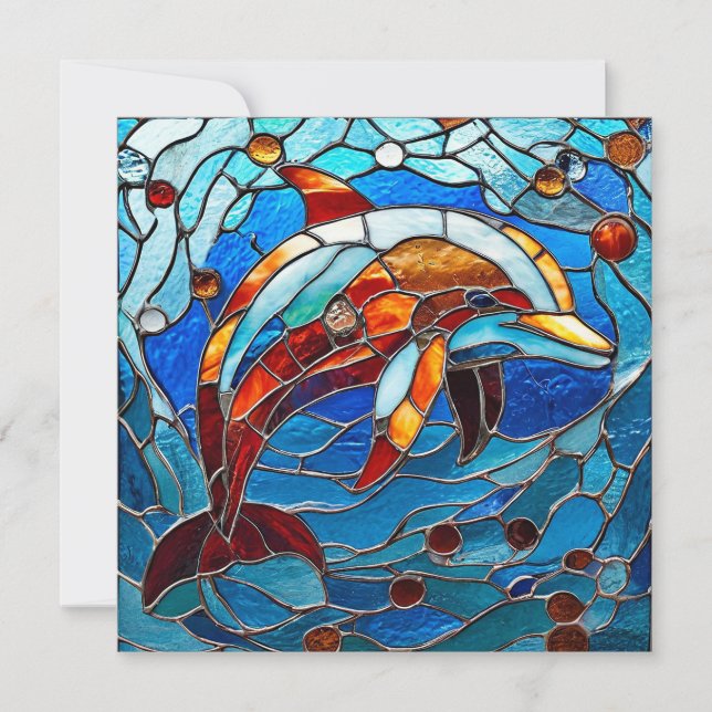 Stained glass dolphin (Front)