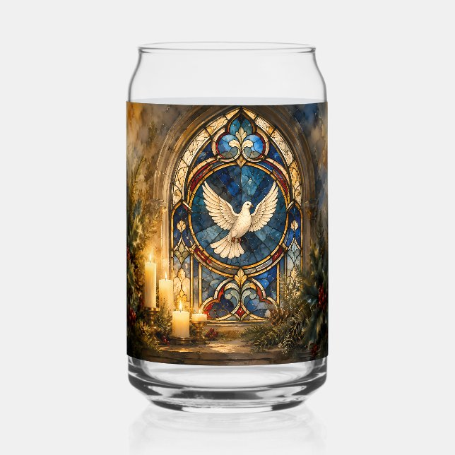 Stained Glass Dove Christmas Window (Front)