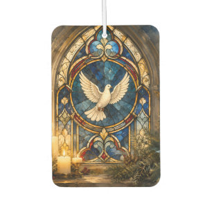 Stained Glass Dove Christmas Window Air Freshener