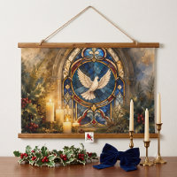 Stained Glass Dove Christmas Window
