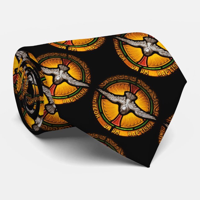 Stained glass dove tie (Rolled)