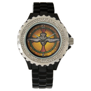 Stained glass dove watch