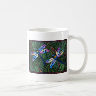 Stained Glass Dragonflies Coffee Mug