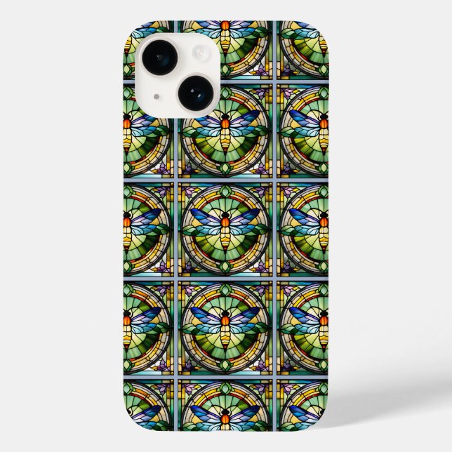 Stained Glass Dragonfly Case-Mate iPhone Case (Back)