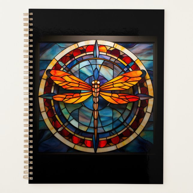 stained glass dragonfly planner (Front)