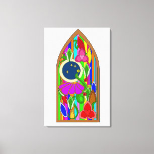 Stained Glass Effect Canvas Print