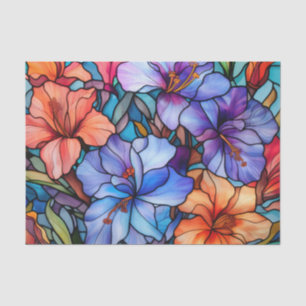 Stained Glass Effect Flowers Decoupage Tissue Paper