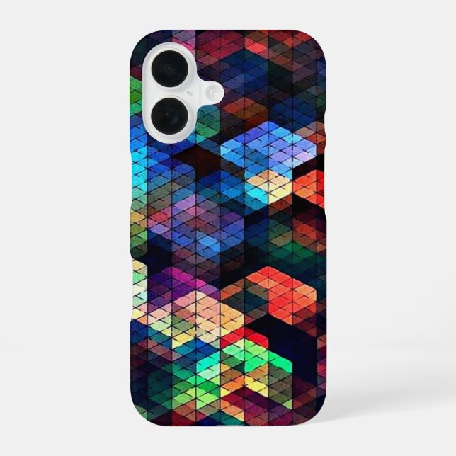 Stained Glass Effect iPhone 16 Case (Back)