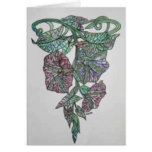 Stained Glass Effect Morning Glory September Birth