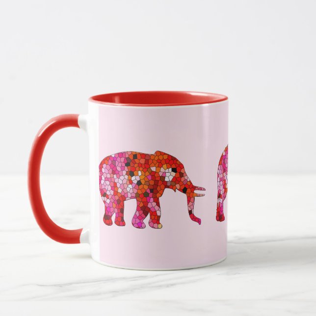 Stained Glass Elephant Mug (Left)