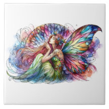 Stained Glass Fairy Dream Enchanting Rainbow Wings