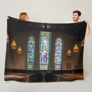 STAINED GLASS FLEECE BLANKET
