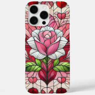 Stained glass floral Valentine's day iPhone 16 Pro Max Case