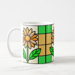 Stained Glass Flower Coffee Mug
