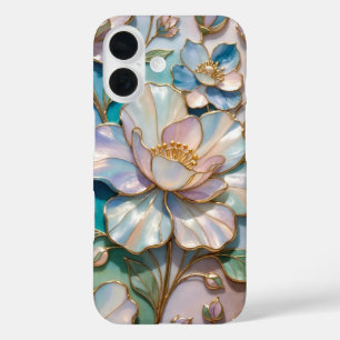 Stained Glass Flower iPhone Case Pastel Luxury