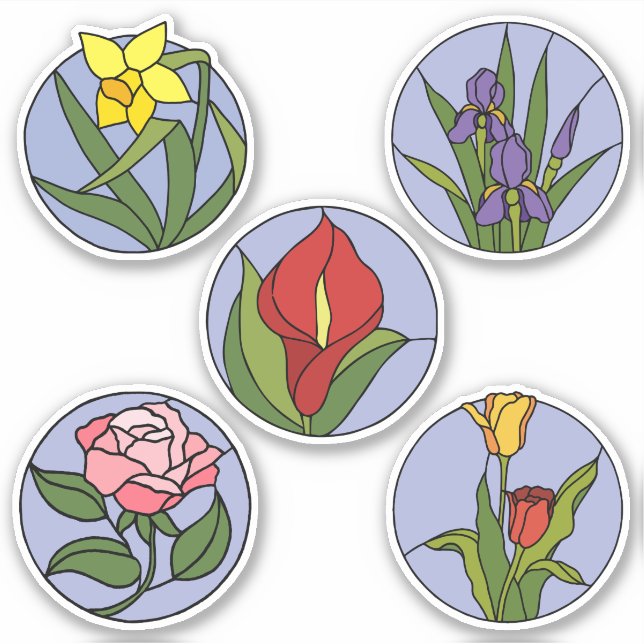 Stained Glass Flowers (Front)