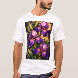 Stained glass flowers T-Shirt