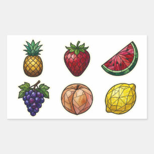 Stained Glass Fruit Medley Sticker