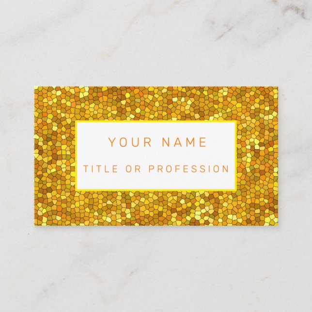Stained Glass Gold Business Card (Front)