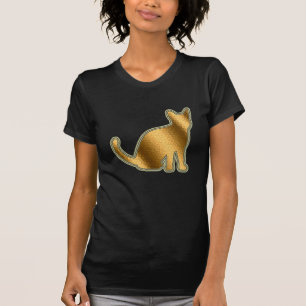 Stained Glass Gold Cat T-Shirt