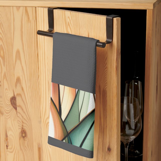 Stained-Glass Grass Kitchen Towel (Thirds Fold)