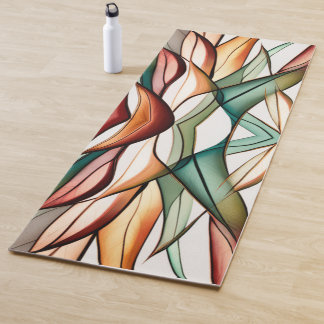 Stained-Glass Grass Yoga Mat