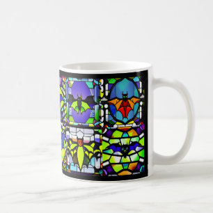 Stained Glass Halloween Bat Mug