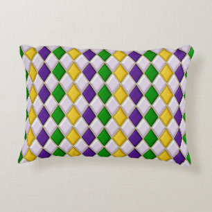 Stained Glass Harlequin Accent Pillow