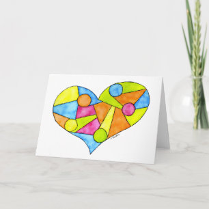 Stained Glass Heart Holiday Card