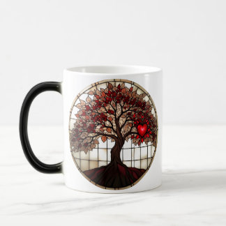 Stained Glass Heart Tree Magic Mug