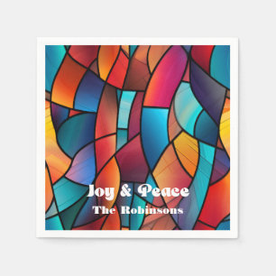 Stained Glass Holiday Party Napkin