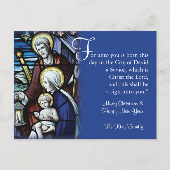 Stained glass holiday postcard (Front)