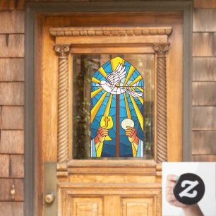 Stained Glass Holy Mass Host And Chalice  Window Cling