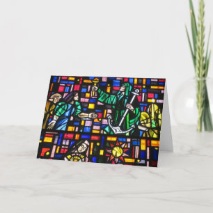stained glass hope holiday card