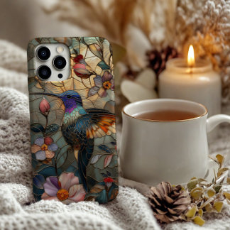 Stained Glass Hummingbird Design iPhone 11Pro Max Case