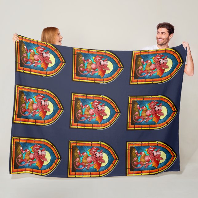 Stained Glass Imp Fleece Blanket (In Situ)
