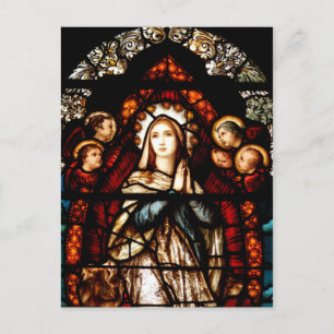 Stained Glass in Priory of St. Mary's, Galway Postcard