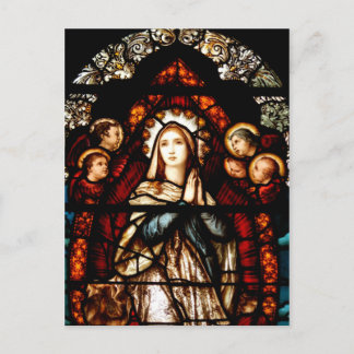 Stained Glass in Priory of St. Mary's, Galway Postcard