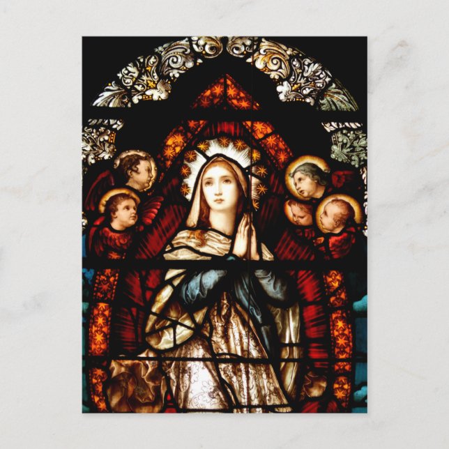Stained Glass in Priory of St. Mary's, Galway Postcard (Front)