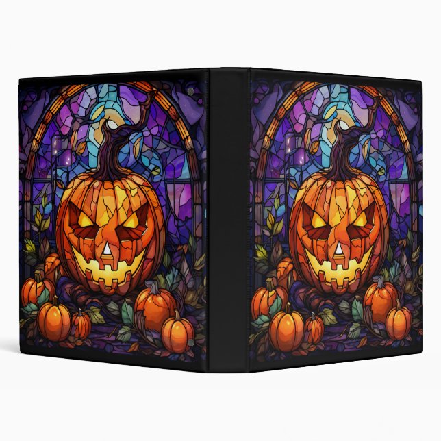Stained Glass Jack-o'-Lantern Binder (Background)